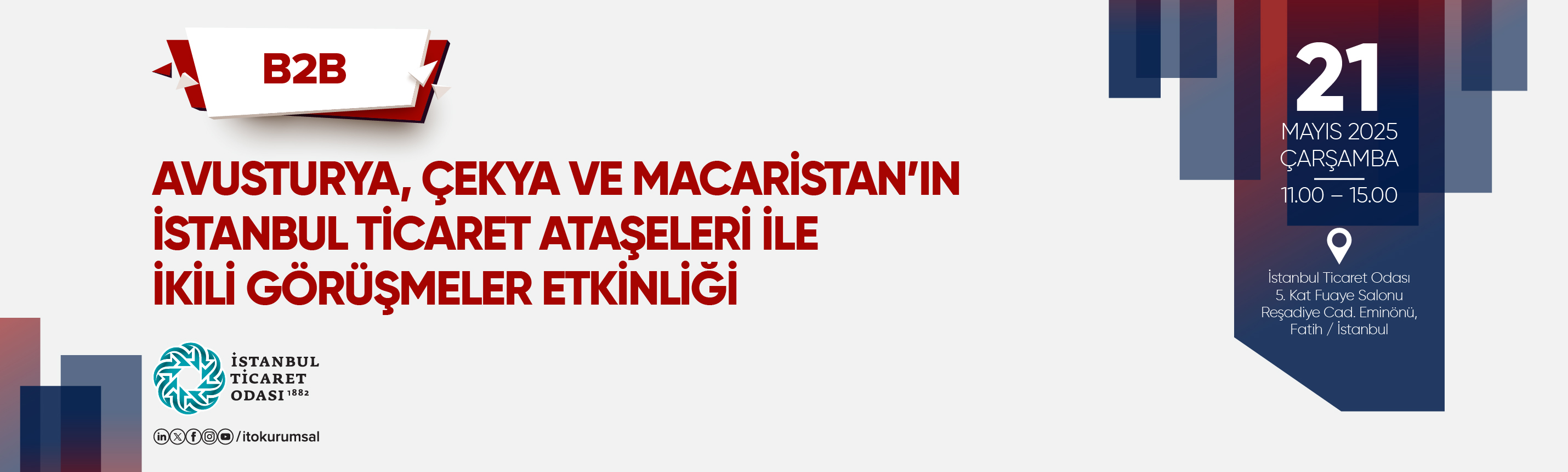 Avusturya, Çekya ve Macaristan’ın İstanbul Ticaret Ataşeleri ile İkili Görüşmeler Etkinliği